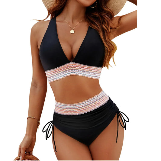 AquaCurve High-Waist Bikini - Your Confident Summer Statement - 50% OFF