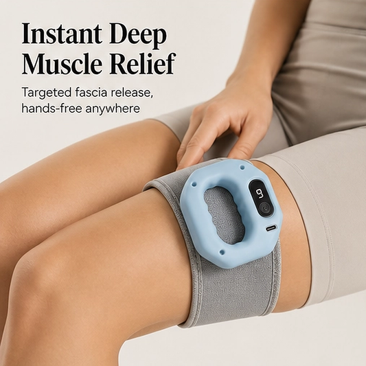 Kinetra – 3-in-1 Vibrating Fascia Ring Massager with Hands-Free Belt + 50% OFF