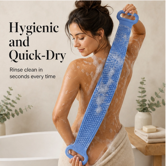 Verglow – Dual-Sided Silicone Back Scrubber & Body Massage Strap + 50% OFF