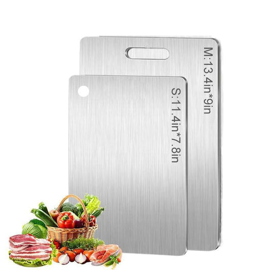 SteelEdge Pro Stainless Steel Double-Sided Chopping Board -  Durable Kitchen Essential - 70% OFF