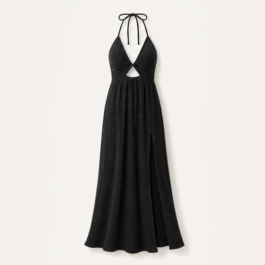 Solmara – Halter Cutout Flowy Maxi Dress + 50% OFF