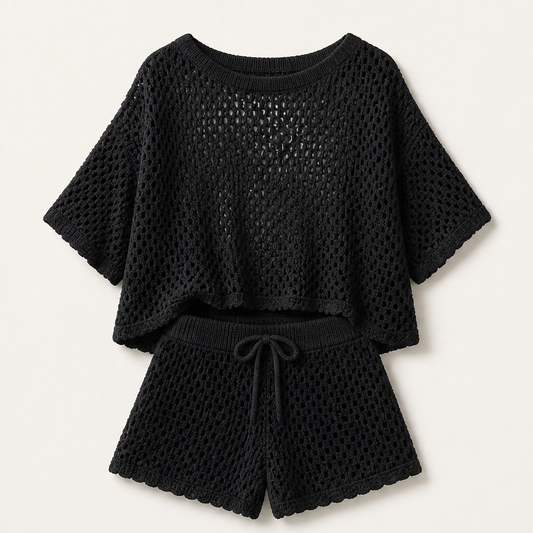 Solmara – Breezy Open-Knit Two-Piece Summer Set + 50% OFF