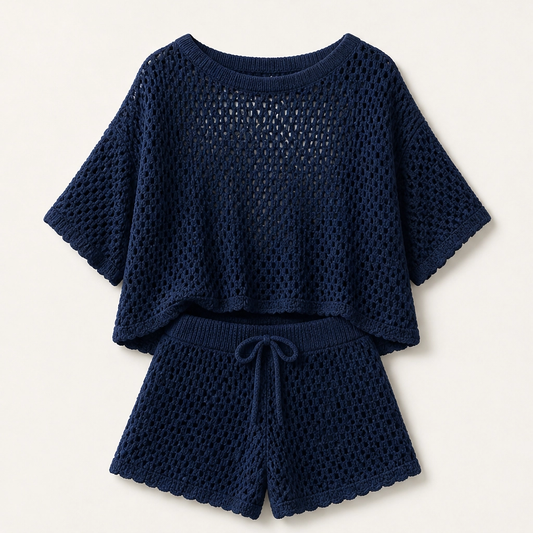 Solmara – Breezy Open-Knit Two-Piece Summer Set + 50% OFF