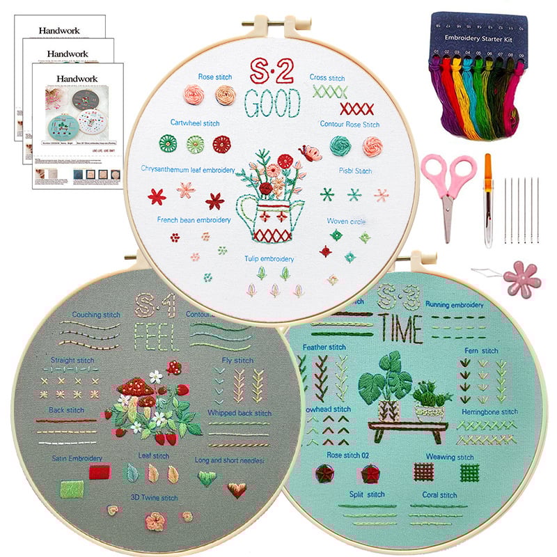 The Mindful Stitch Embroidery Kit - Learn Embroidery, Stress-Free + 50% OFF