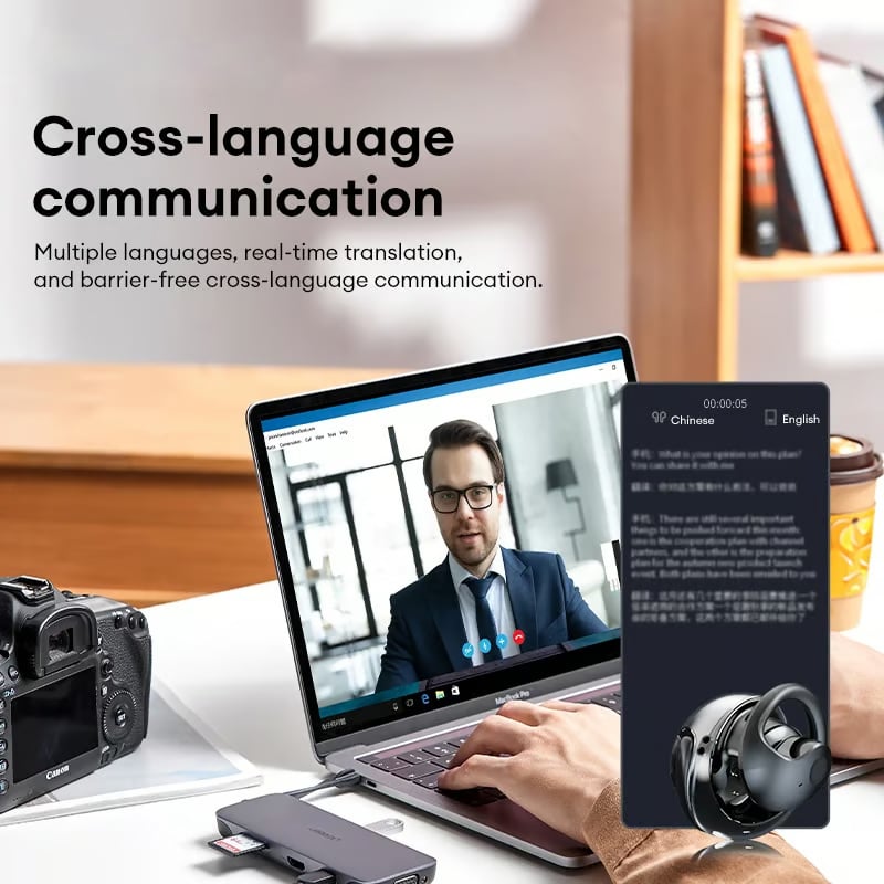 LingoLoop Real-Time AI Translator Earbuds – Speak Freely Across the Globe - 60% OFF