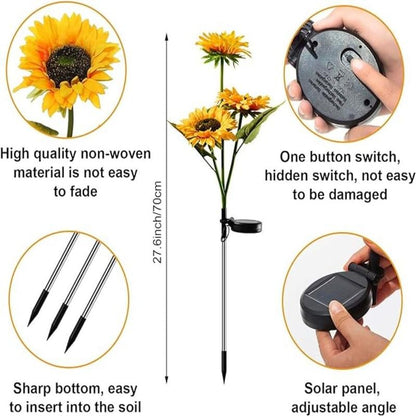 Sunhaven™ – Realistic Solar LED Sunflower Garden Lights, Auto Dusk-to-Dawn Glow, IP65 Waterproof + 50% OFF