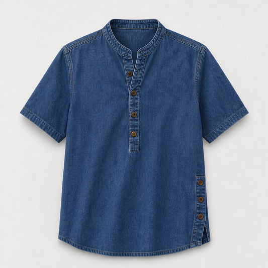 Willowmar – Soft Breathable Faux-Denim Short Sleeve Top for Women + 50% OFF