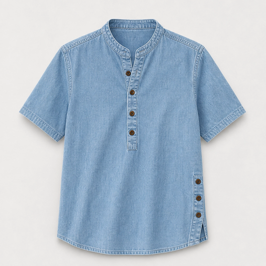 Willowmar – Soft Breathable Faux-Denim Short Sleeve Top for Women + 50% OFF