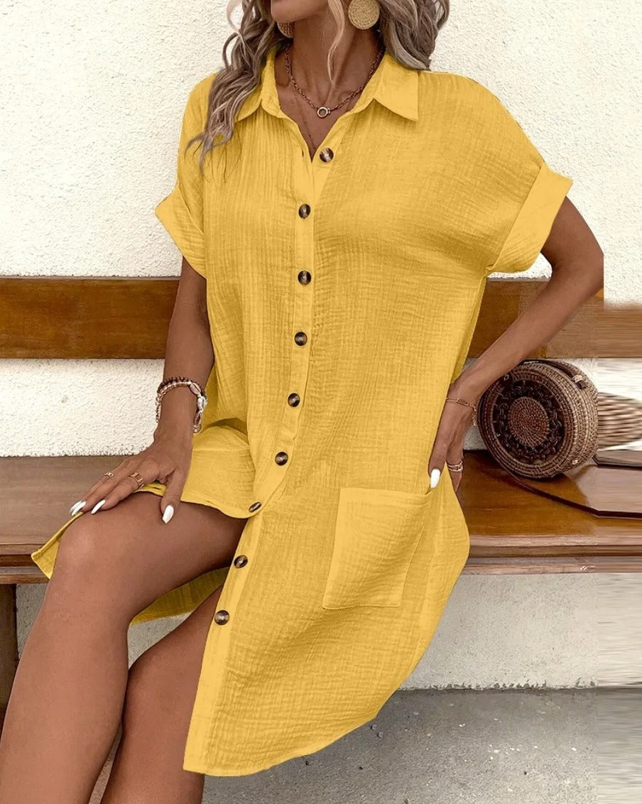 The Riviera Shirt Dress - Effortless Polish for Hot Days - 50% OFF