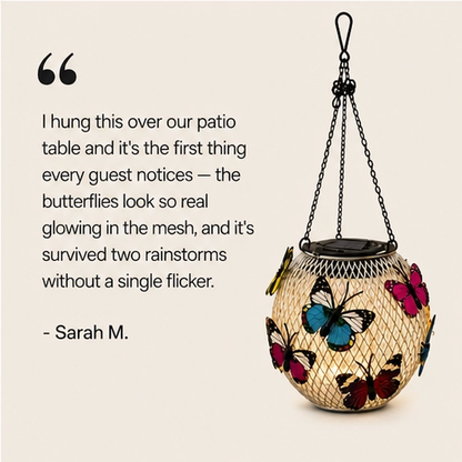Flutterglow – Solar Butterfly Hanging Lantern for Garden & Patio + 50% OFF