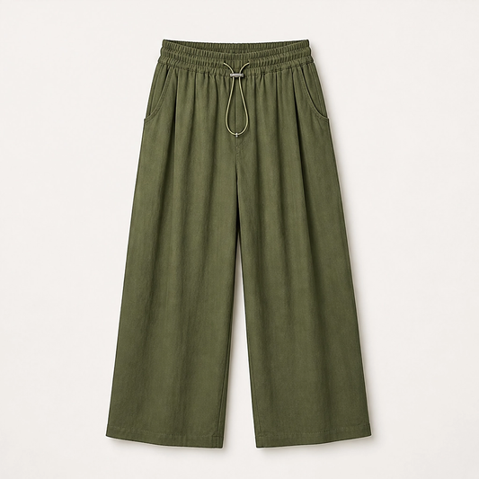 Willowfold™ – Pleated Wide-Leg Lantern Trousers with Deep Pockets + 50% OFF
