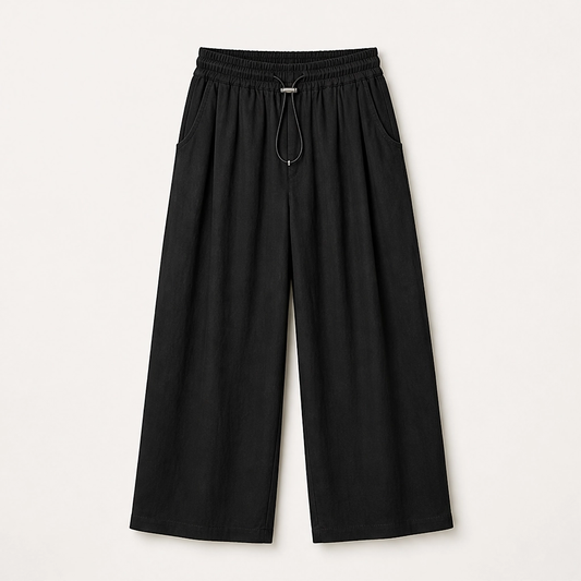 Willowfold™ – Pleated Wide-Leg Lantern Trousers with Deep Pockets + 50% OFF