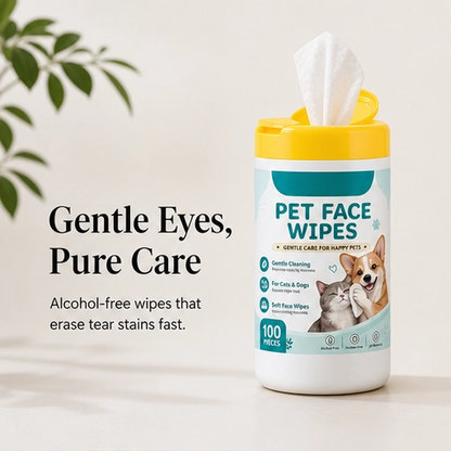 Whiskerly – Alcohol-Free Pet Face & Tear Stain Wipes for Cats & Dogs + 50% OFF