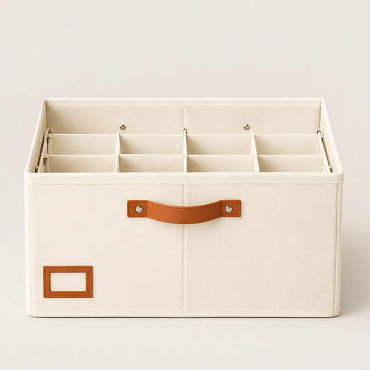 Stowden – 16-Compartment Foldable Shoe Organizer Box with Clear Zip Top+ 50% OFF