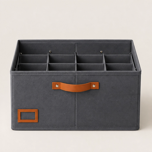 Stowden – 16-Compartment Foldable Shoe Organizer Box with Clear Zip Top+ 50% OFF
