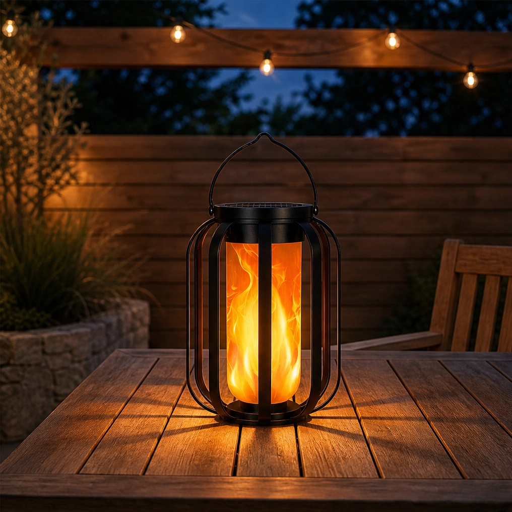 Emberwick – Solar Flickering Flame Lantern, Waterproof, No Wiring Needed + 50% OFF