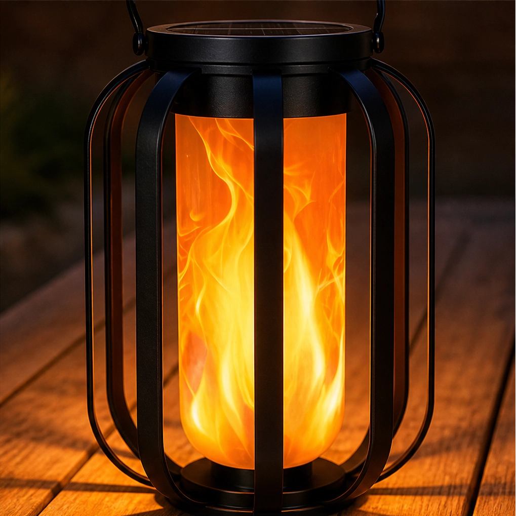 Emberwick – Solar Flickering Flame Lantern, Waterproof, No Wiring Needed + 50% OFF