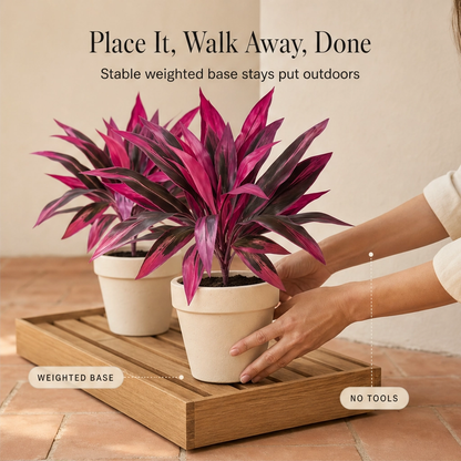 Briar & Bloom™ – Vibrant Pink & Purple Faux Boston Fern Plants + 50% OFF
