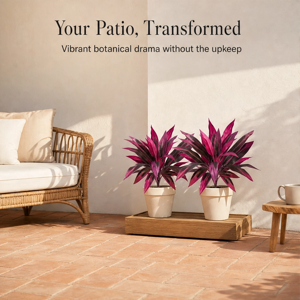 Briar & Bloom™ – Vibrant Pink & Purple Faux Boston Fern Plants + 50% OFF