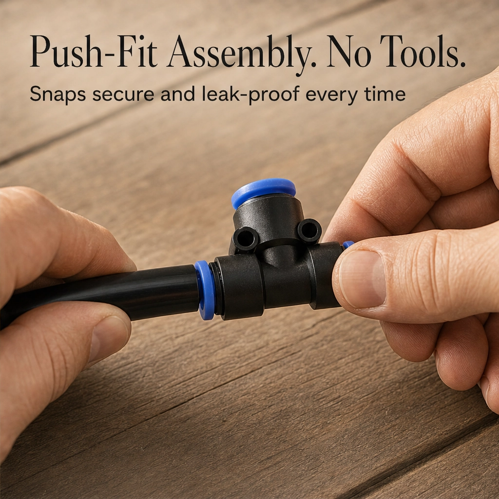 Mistwell™ – 360° Adjustable Brass Nozzle Garden Misting & Drip Irrigation System + 50% OFF