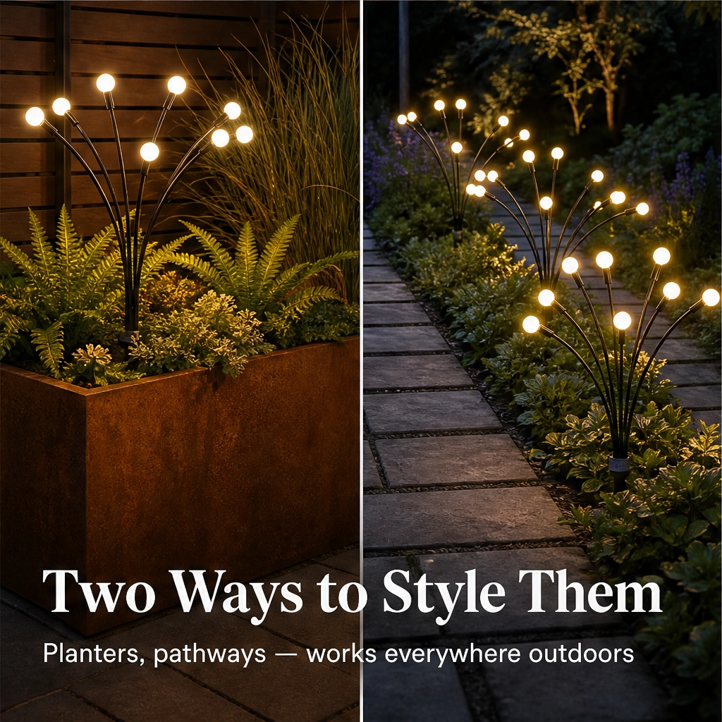 Lumora – Solar Firefly Garden Lights, Swaying Stems & Warm Dusk-to-Dawn Glow + 50% OFF