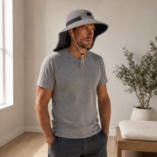 Shadecrest™ – UPF 50+ Wide Brim Sun Hat with Neck Flap & Windproof Cord + 50% OFF