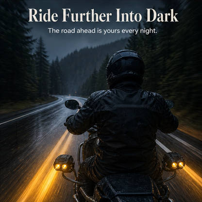 Nightforge™ – Dual-Color IP68 Waterproof LED Motorcycle Driving Lights + 50% OFF