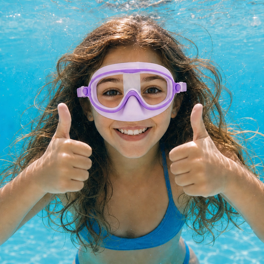 Finlee™ – Kids Swim Mask with Nose Cover & One-Click Clasp + 50% OFF