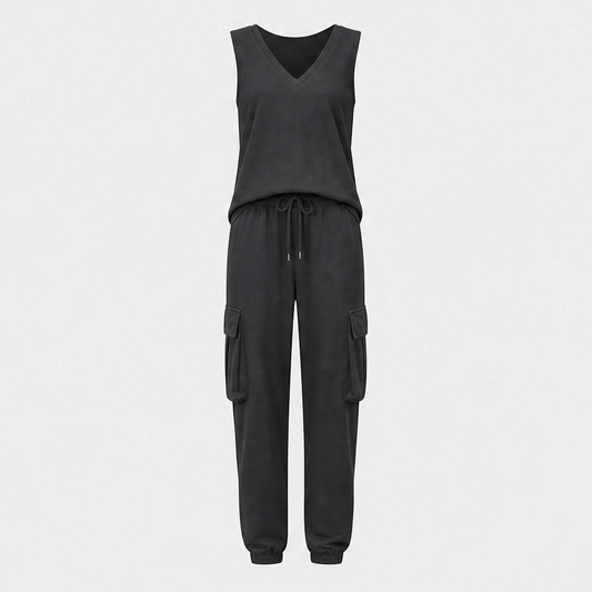 Slateline™ – Relaxed 2-Piece Tank Top & Cargo Jogger Set + 50% OFF