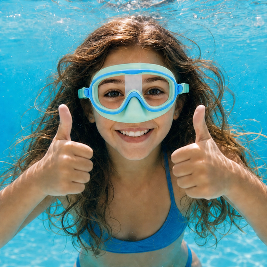 Finlee™ – Kids Swim Mask with Nose Cover & One-Click Clasp + 50% OFF