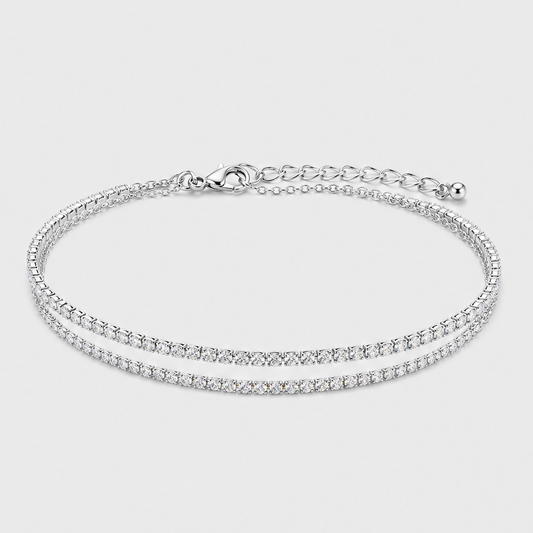 Shimara™ – Sparkling Layered Anklet, Adjustable & Waterproof + 1+1 FREE