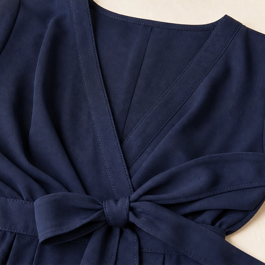 Sashelle™ – Elegant Tie-Waist Wide-Leg V-Neck Jumpsuit + 50% OFF