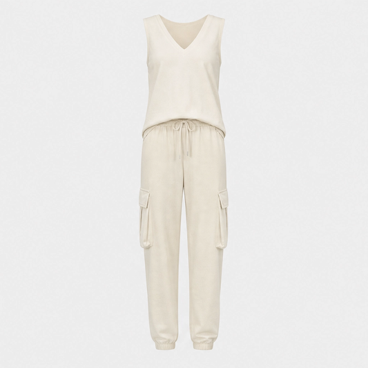 Slateline™ – Relaxed 2-Piece Tank Top & Cargo Jogger Set + 50% OFF