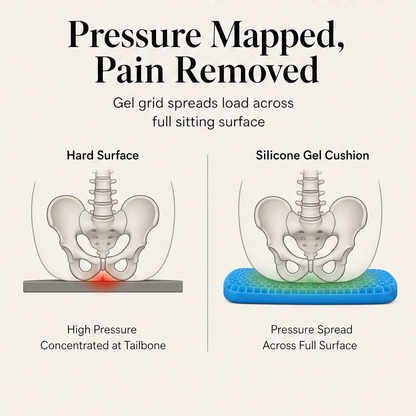 Cradlewell™ – Double-Layer Gel Seat Cushion for All-Day Pressure & Pain Relief + 50% OFF