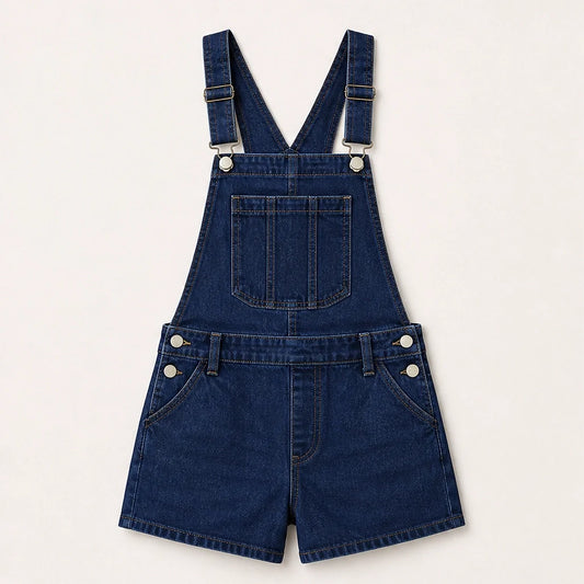 Indigobloom – Soft Stretch Denim Short Overalls with Adjustable Straps + 50% OFF