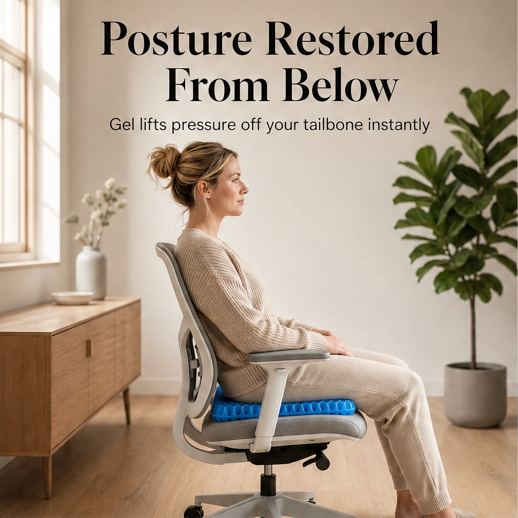 Cradlewell™ – Double-Layer Gel Seat Cushion for All-Day Pressure & Pain Relief + 50% OFF
