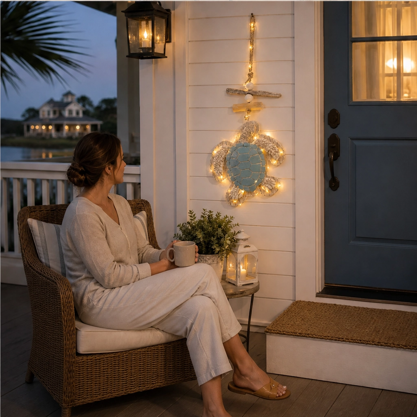 Tidewick – Lighted Sea Turtle Coastal Wall Decor with Remote & Timer + 50% OFF
