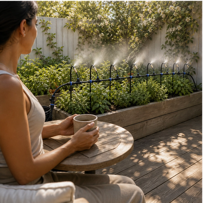 Mistwell™ – 360° Adjustable Brass Nozzle Garden Misting & Drip Irrigation System + 50% OFF