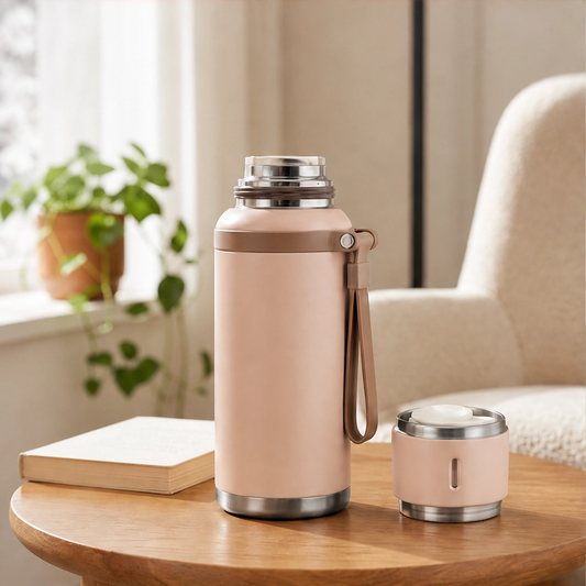Frostvik™ – 316 Steel Vacuum-Insulated Bottle with Dual-Purpose Lidded Cup + 50% OFF