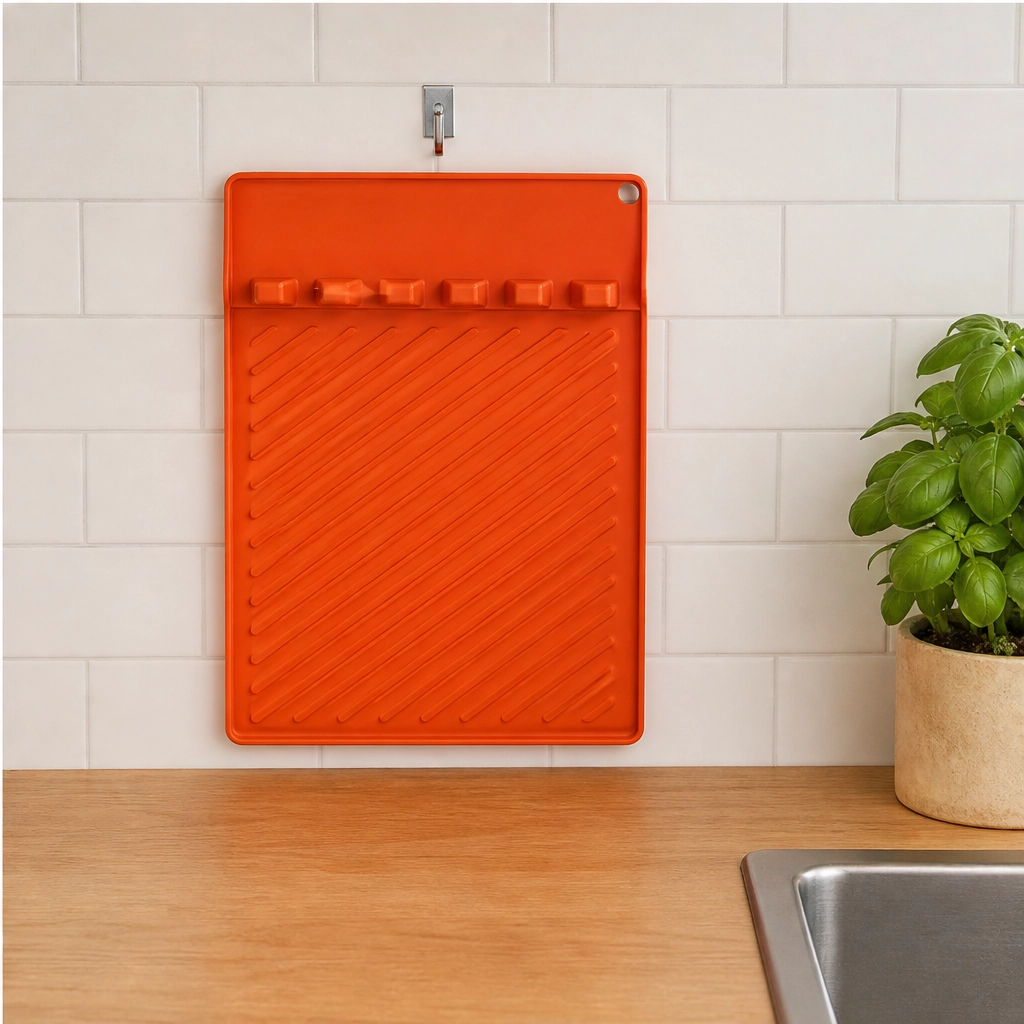 GrillNest™ – Heat-Resistant Silicone Grill Mat with Raised Drip Edge & Utensil Holder + 50% OFF