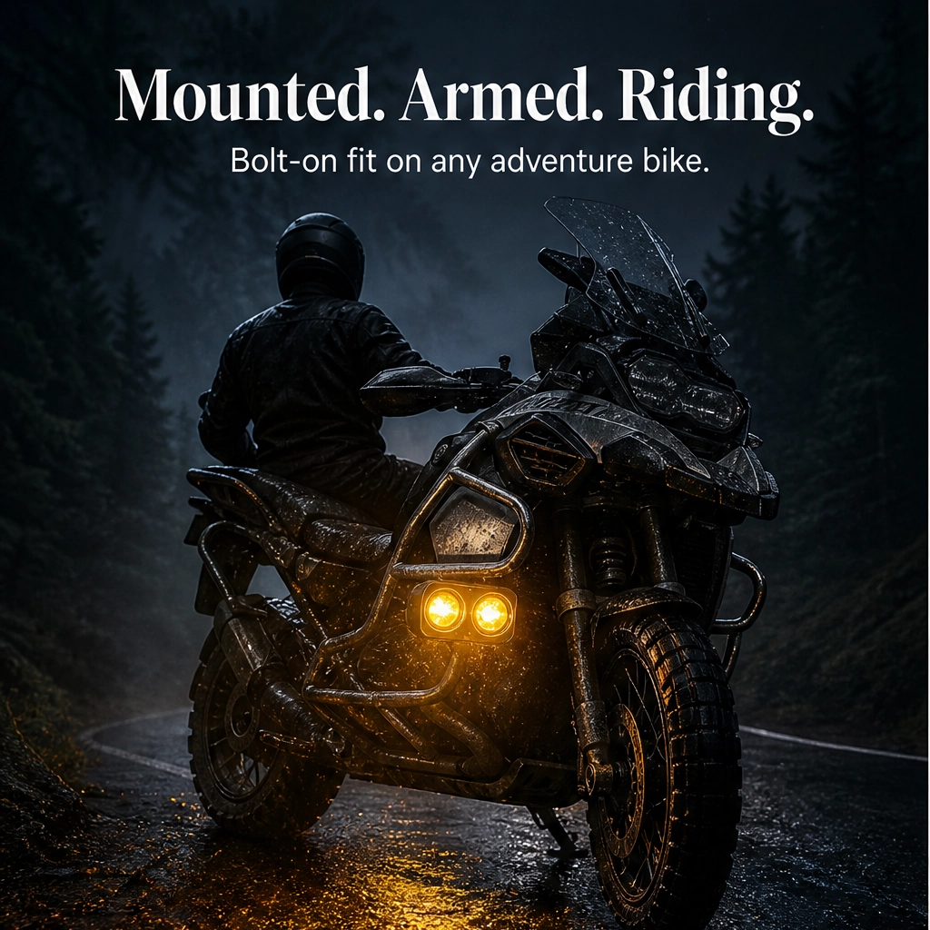 Nightforge™ – Dual-Color IP68 Waterproof LED Motorcycle Driving Lights + 50% OFF