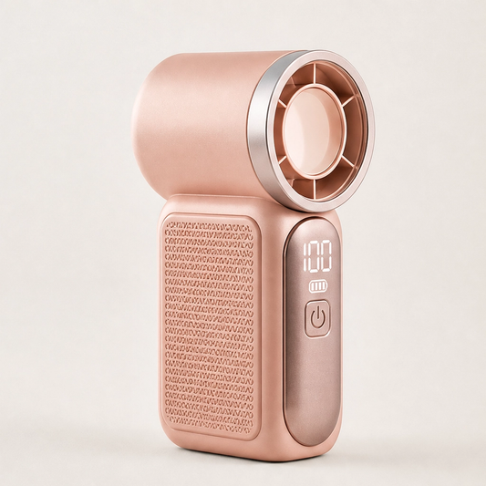 Zefyra – Turbo LED Handheld Fan, 6 Speeds, 10-Hr Battery + 50% OFF