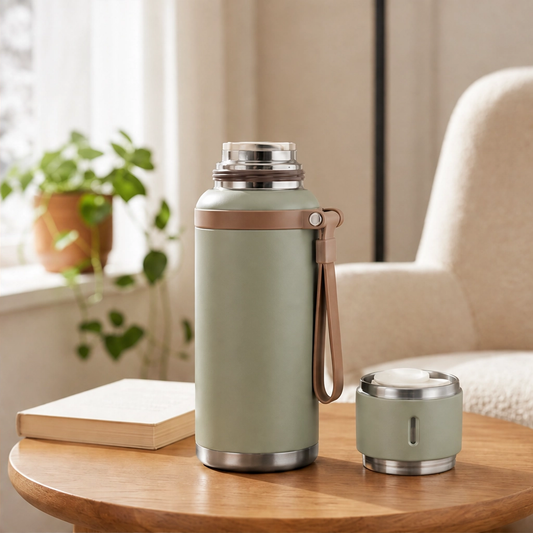 Frostvik™ – 316 Steel Vacuum-Insulated Bottle with Dual-Purpose Lidded Cup + 50% OFF