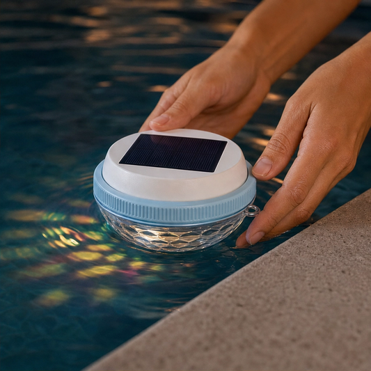 Glowcove™ – Solar-Powered Floating Pool Light with 7-Color Diamond Prism & Dusk-to-Dawn Sensor + 50% OFF