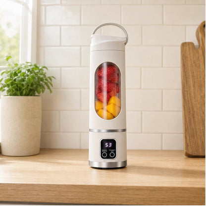 Pulsewell™ – Portable 500ml USB-C Blender with 12-Blade Power & Digital Battery Display + 50% OFF