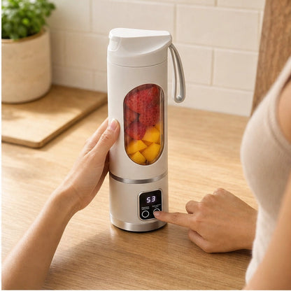 Pulsewell™ – Portable 500ml USB-C Blender with 12-Blade Power & Digital Battery Display + 50% OFF