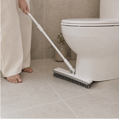 Glissen – Dual-Action Scrub & Squeegee Grout Brush with Long Pivot Handle + 50% OFF
