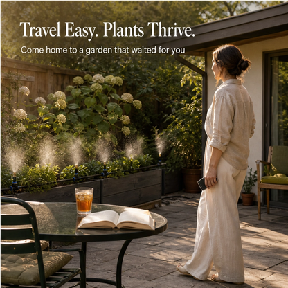 Mistwell™ – 360° Adjustable Brass Nozzle Garden Misting & Drip Irrigation System + 50% OFF