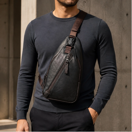 Tannery – Lightweight 3-in-1 Convertible PU Leather Chest Bag + 50% OFF