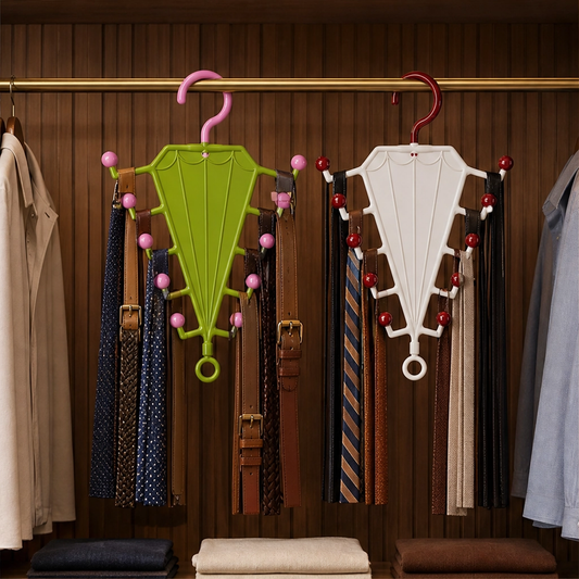 Stowcrest – Double-Sided V-Shape Closet Rack for Belts, Ties & Scarves + 50% OFF